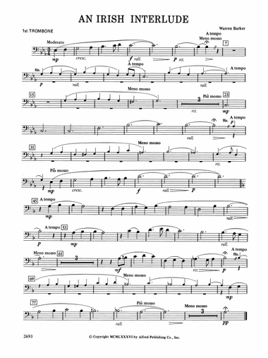 An Irish Interlude: 1st Trombone