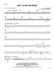Try to Remember (from The Fantasticks): Drums