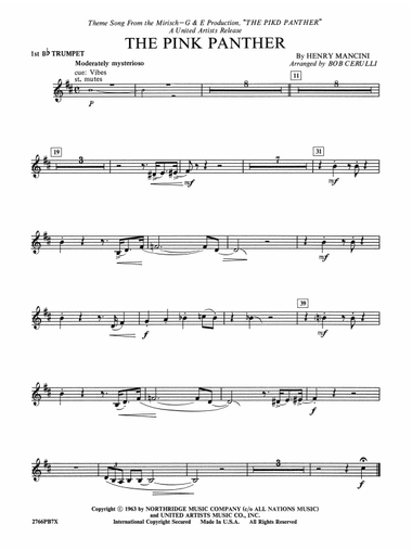 The Pink Panther: 1st B-flat Trumpet