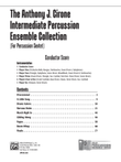The Anthony J. Cirone Intermediate Percussion Ensemble Collection: Score