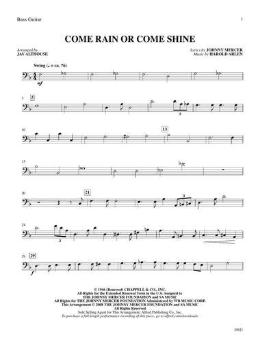 Come Rain or Come Shine: String Bass