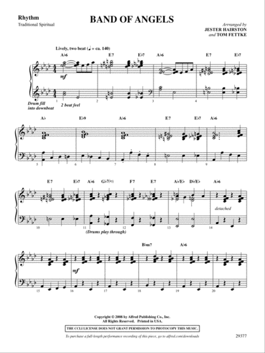 Band of Angels: Master Rhythm Part scores gallery preview page 1