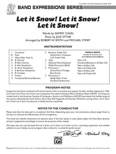 Let It Snow! Let It Snow! Let It Snow!: Score