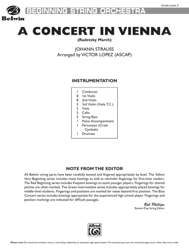 A Concert in Vienna: Score