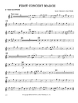 First Concert March: B-flat Tenor Saxophone