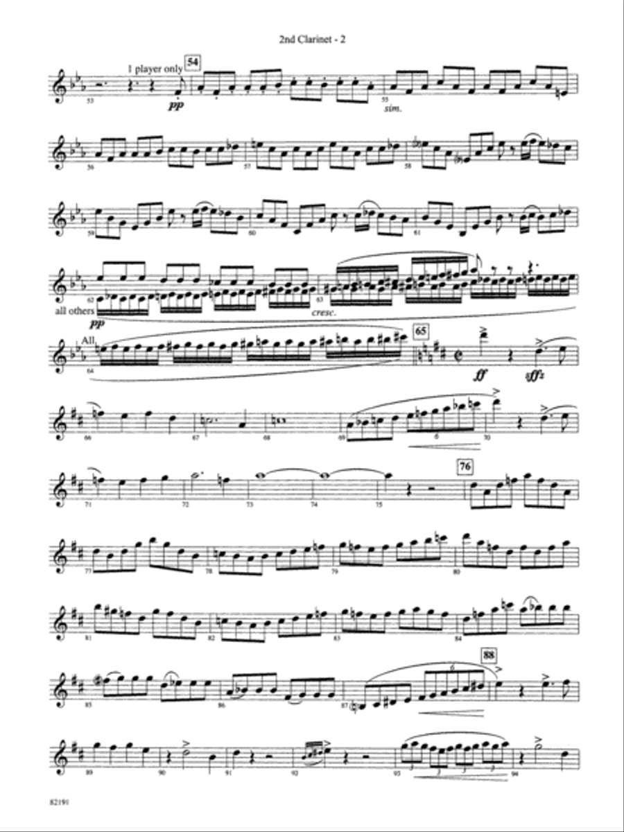 American Salute (based on When Johnny Comes Marching Home): 2nd B-flat Clarinet by Morton Gould Concert Band - Digital Sheet Music page 2