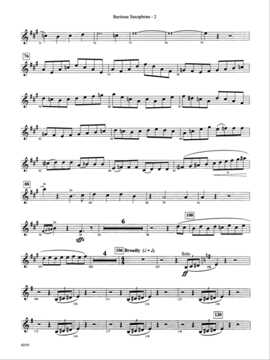 American Salute (based on When Johnny Comes Marching Home): E-flat Baritone Saxophone by Morton Gould Concert Band - Digital Sheet Music page 2