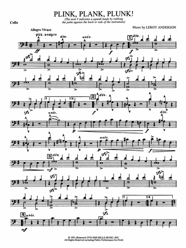 Plink, Plank, Plunk!: Cello
