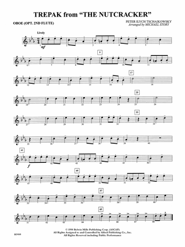 Trepak from The Nutcracker: Oboe