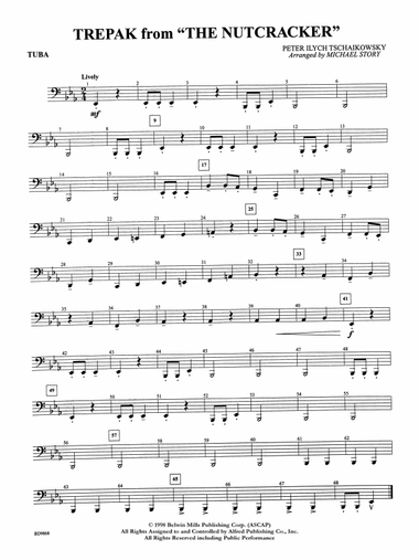 Trepak from The Nutcracker: Tuba