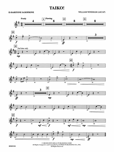 Taiko!: E-flat Baritone Saxophone