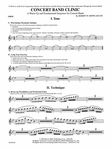 Concert Band Clinic (A Warm-Up and Fundamental Sequence for Concert Band): Oboe