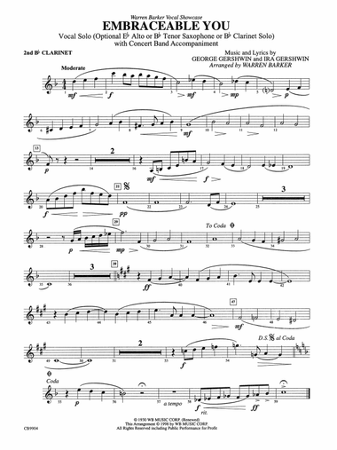 Embraceable You: 2nd B-flat Clarinet