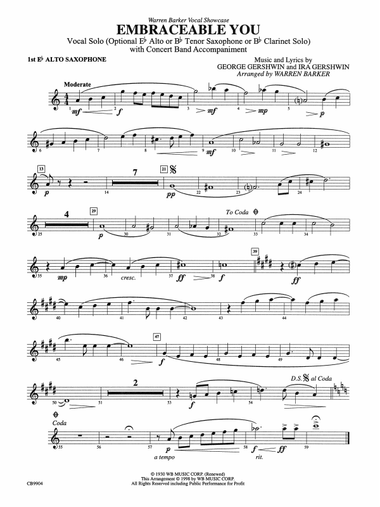 Embraceable You: E-flat Alto Saxophone