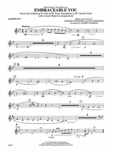 Embraceable You: 1st F Horn
