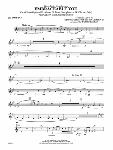 Embraceable You: 2nd F Horn