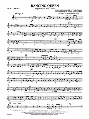 Dancing Queen: 2nd B-flat Clarinet