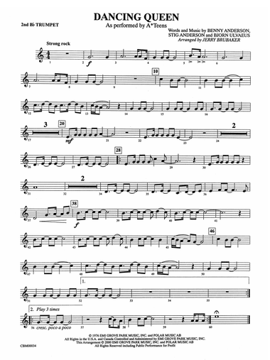 Dancing Queen: 2nd B-flat Trumpet