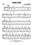 Take Five: Piano Accompaniment