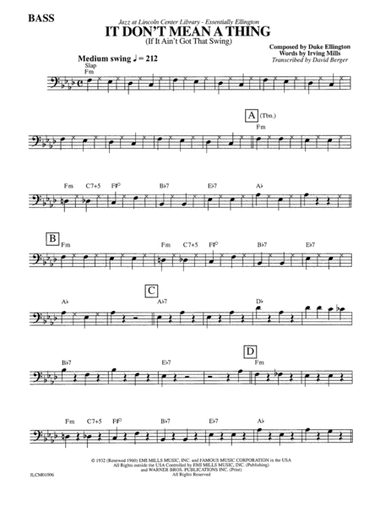 It Don't Mean a Thing If It Ain't Got That Swing: String Bass