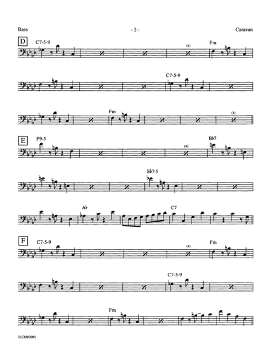 Caravan: String Bass Jazz Ensemble scores gallery preview page 2