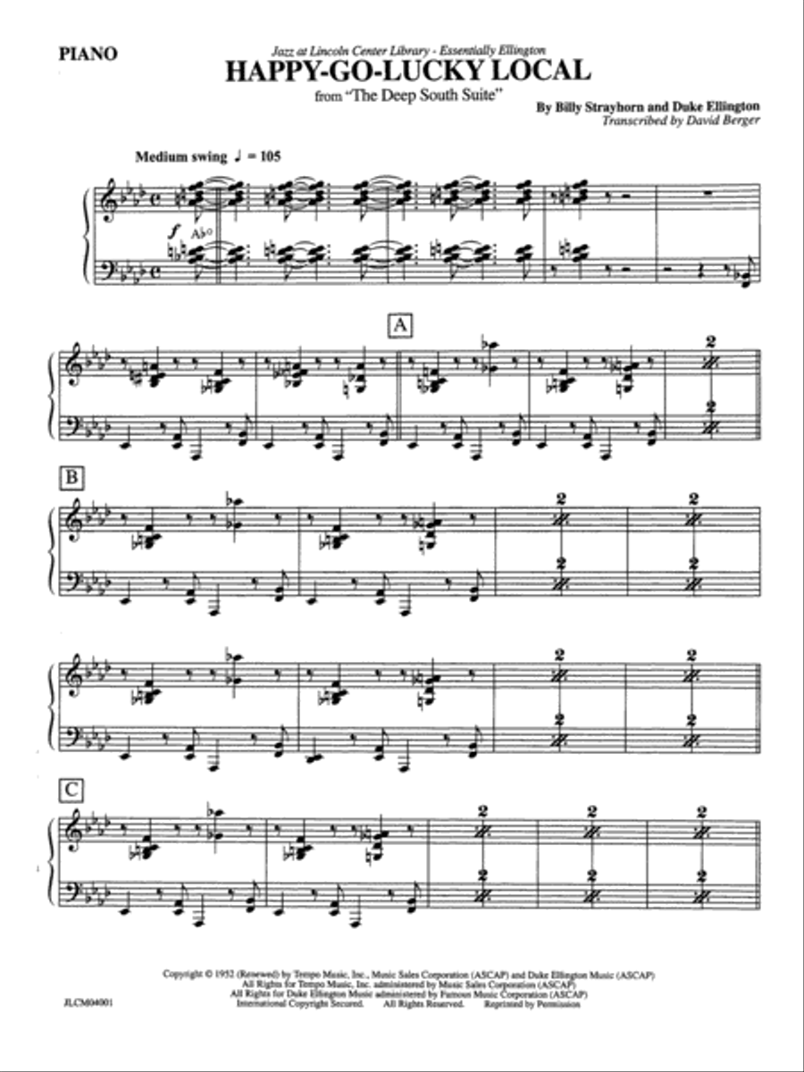 Happy-Go-Lucky Local (from Deep South Suite): Piano Accompaniment Jazz Ensemble scores gallery preview page 1