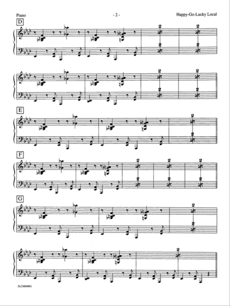 Happy-Go-Lucky Local (from Deep South Suite): Piano Accompaniment Jazz Ensemble scores gallery preview page 2