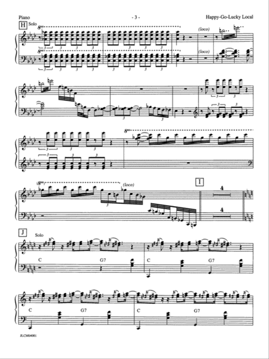 Happy-Go-Lucky Local (from Deep South Suite): Piano Accompaniment Jazz Ensemble scores gallery preview page 3