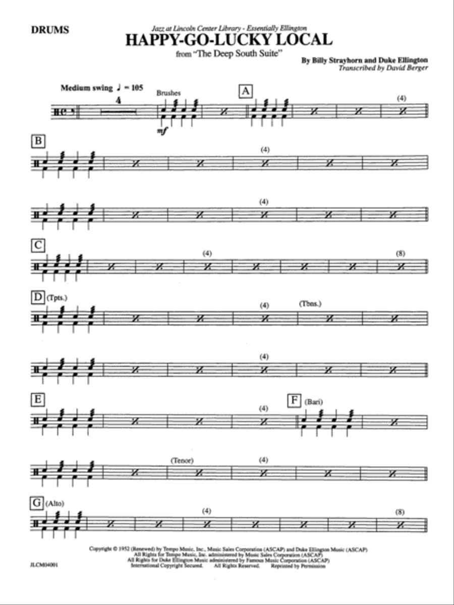 Happy-Go-Lucky Local (from Deep South Suite): Drums Jazz Ensemble scores gallery preview page 1