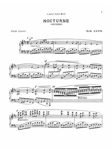 Satie: Second Nocturne