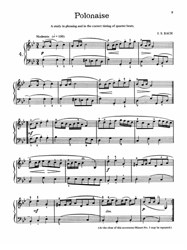 Bach: First Lessons in Bach (Ed. Carroll)