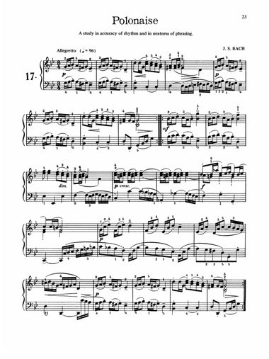 Bach: First Lessons in Bach (Ed. Carroll)