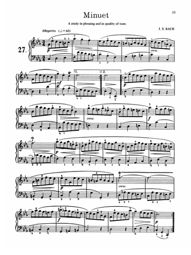 Bach: First Lessons in Bach (Ed. Carroll)