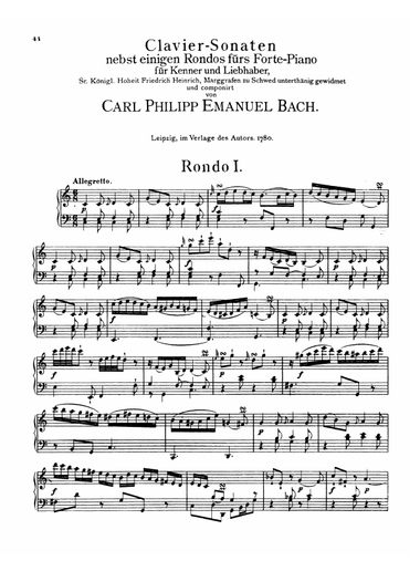 Bach: Sonatas, Fantasias & Rondos (Volume I)