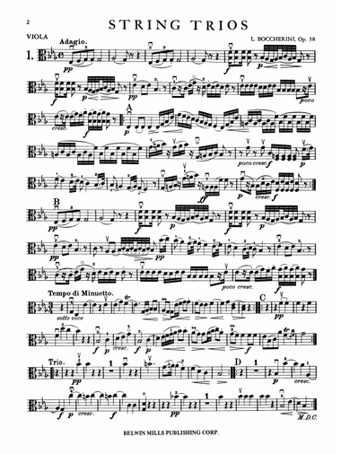 Boccherini: Three Trios, Op. 38