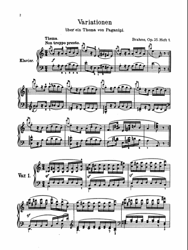 Brahms: Paganini Variations (Complete)