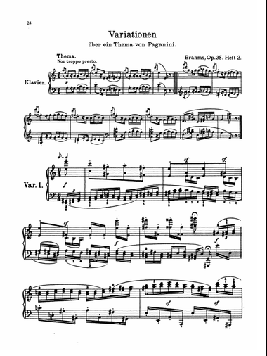 Brahms: Paganini Variations (Complete)