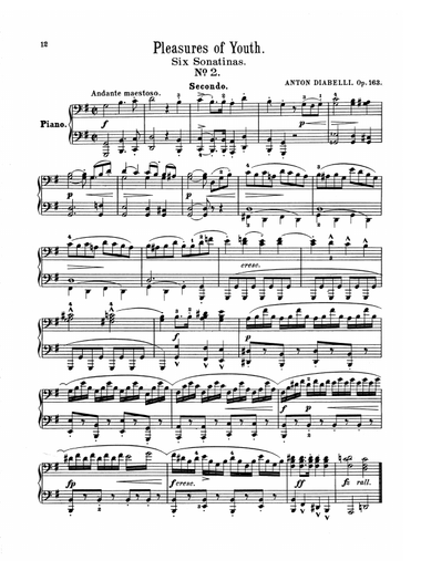 Diabelli: Pleasures of Youth (Six Sonatinas on Five Notes)
