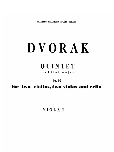 String Quintet in E-Flat Major, Op. 97: Viola