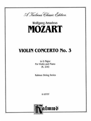 Mozart: Violin Concerto No. 3 in G Major, K.216
