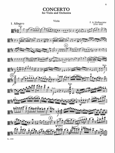 Hoffmeister: Viola Concerto in D Major