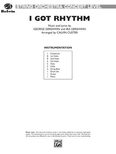 I Got Rhythm: Score