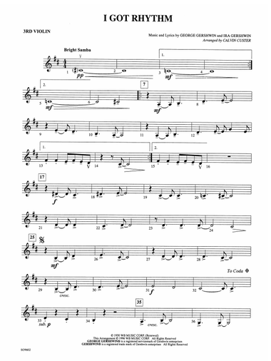 I Got Rhythm: 3rd Violin (Viola [TC])