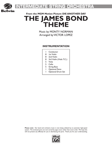 The James Bond Theme (from Die Another Day): Score
