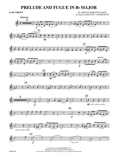 Prelude and Fugue in B-Flat Major: 1st B-flat Cornet