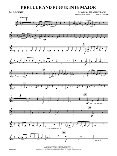 Prelude and Fugue in B-Flat Major: 2nd B-flat Cornet
