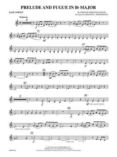 Prelude and Fugue in B-Flat Major: 3rd B-flat Cornet