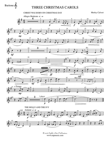 Three Christmas Carols: Baritone T.C.