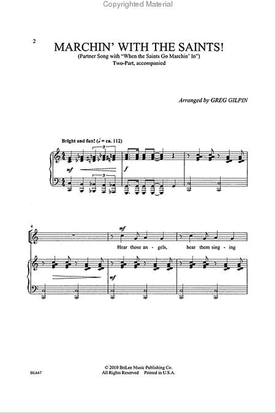 Marchin' With the Saints Marchin' With the Saints Choir scores gallery preview page 2