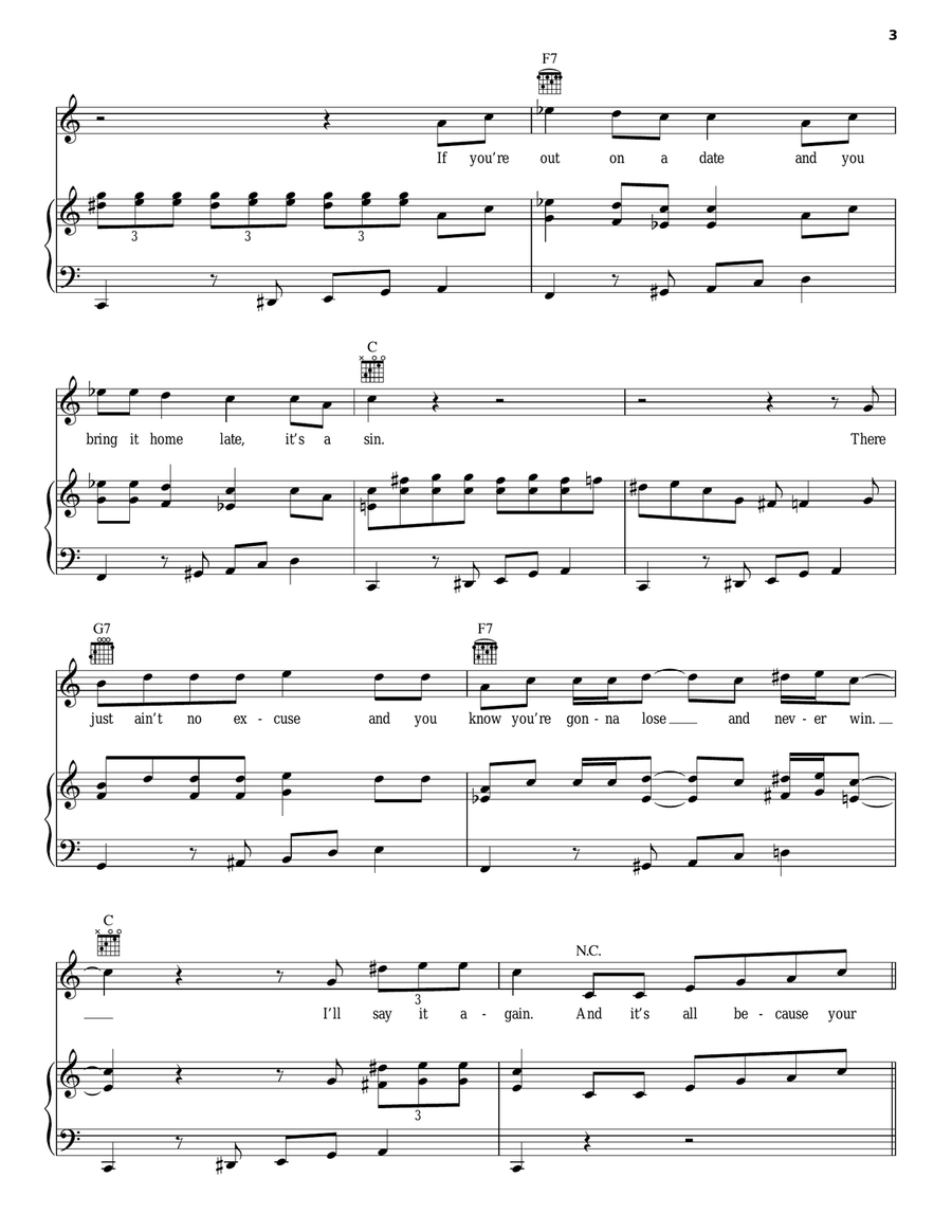 Your Mama Don't Dance Your Mama Don't Dance Piano, Vocal, Guitar scores gallery preview page 3